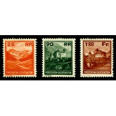 LIECHTENSTEIN 1933 Yv 111/3 SERIE COMPLETA DE ESTAMPILLAS NUEVAS MINT RARISIMA 975 EUROS